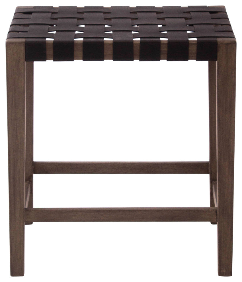 Counter Stool Madeira, Black Leather