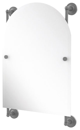 Prestige Regal Arched Top Frameless Rail Mounted Mirror, Matte Gray