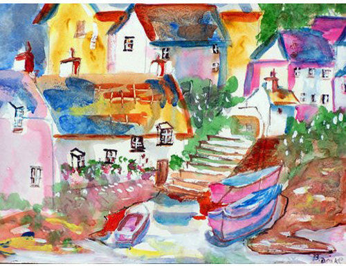 Betsy Drake Boats At Steps 30 X 50 Inch Comfort Floor Mat