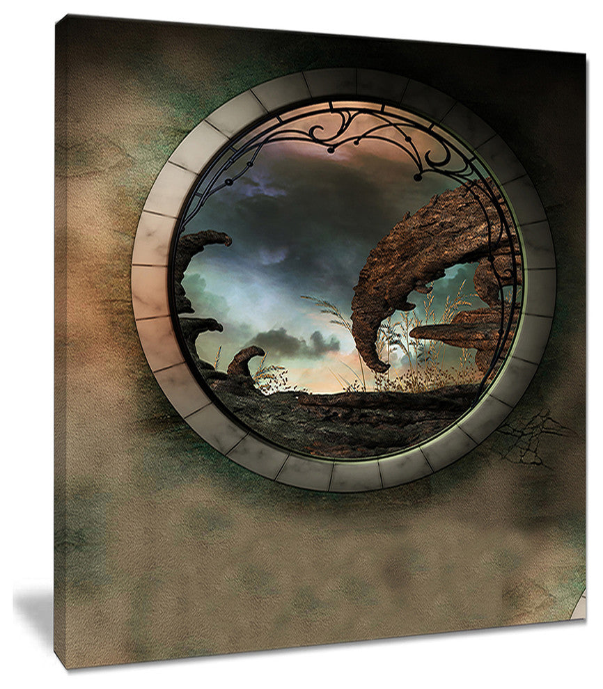 "Blue Fantasy" Landscape With Frame Canvas Photo Print, 12"x20"