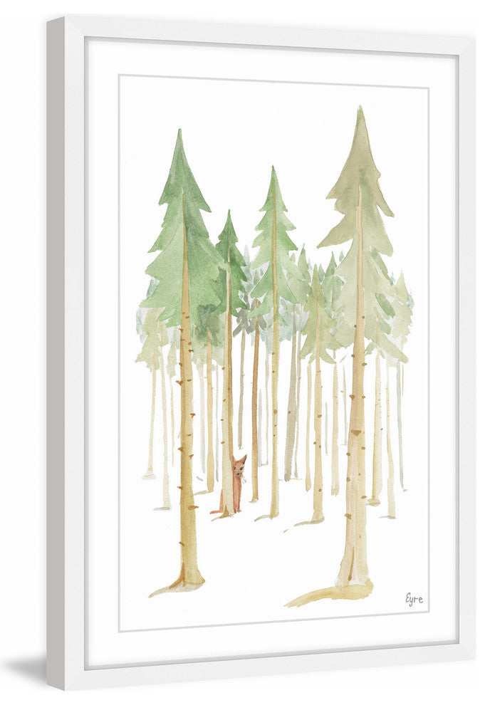 "Cat in the Forest" Framed Painting Print, 16"x24"