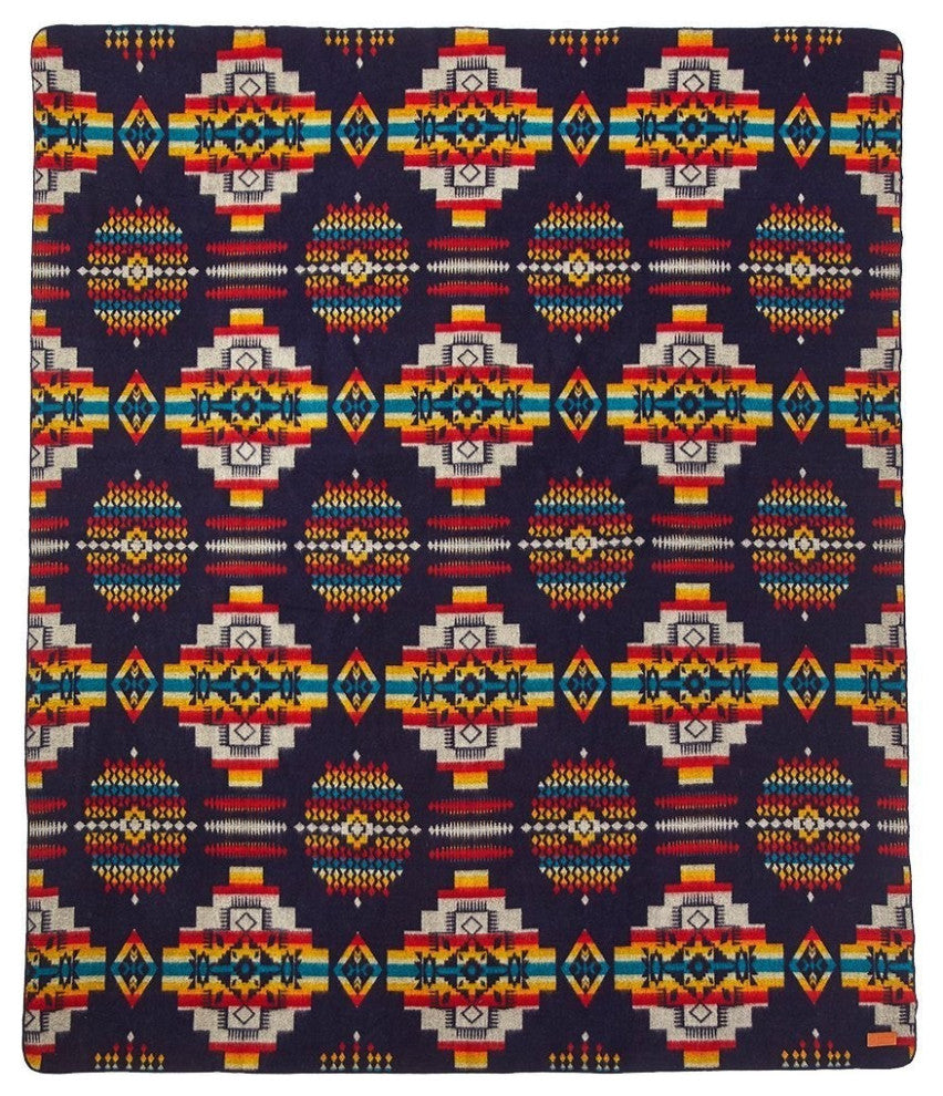 Ultra Soft Navy Blue Southwest Handmade Throw Blanket