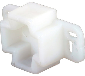 White, Plastic, Center Rail Drawer Track Rail Support Bracket, 2Pack