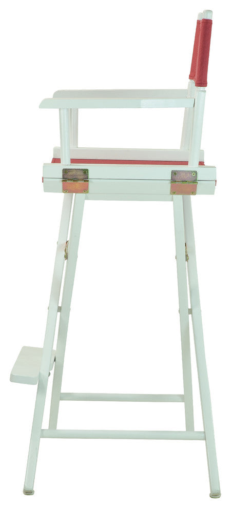 030" Director's Chair White Frame-Burgundy Canvas