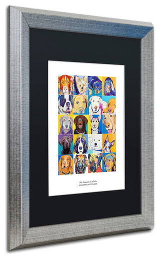 Saunders-White 'Colorful Attitudes Poster', Silver Frame, Black Matte, 16"x20"