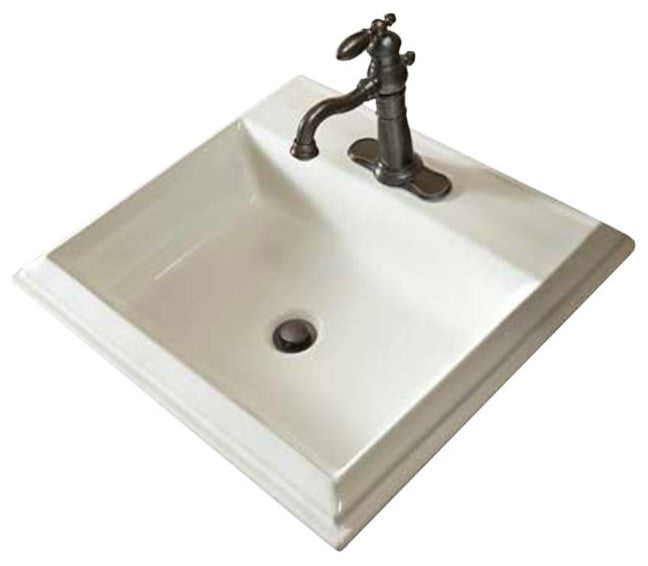 Mansfield Brentwood 1 Hole Drop In Lavatory, White - 254-1-WHT