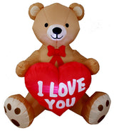 Valentine's Inflatable Bear With Heart, 4'