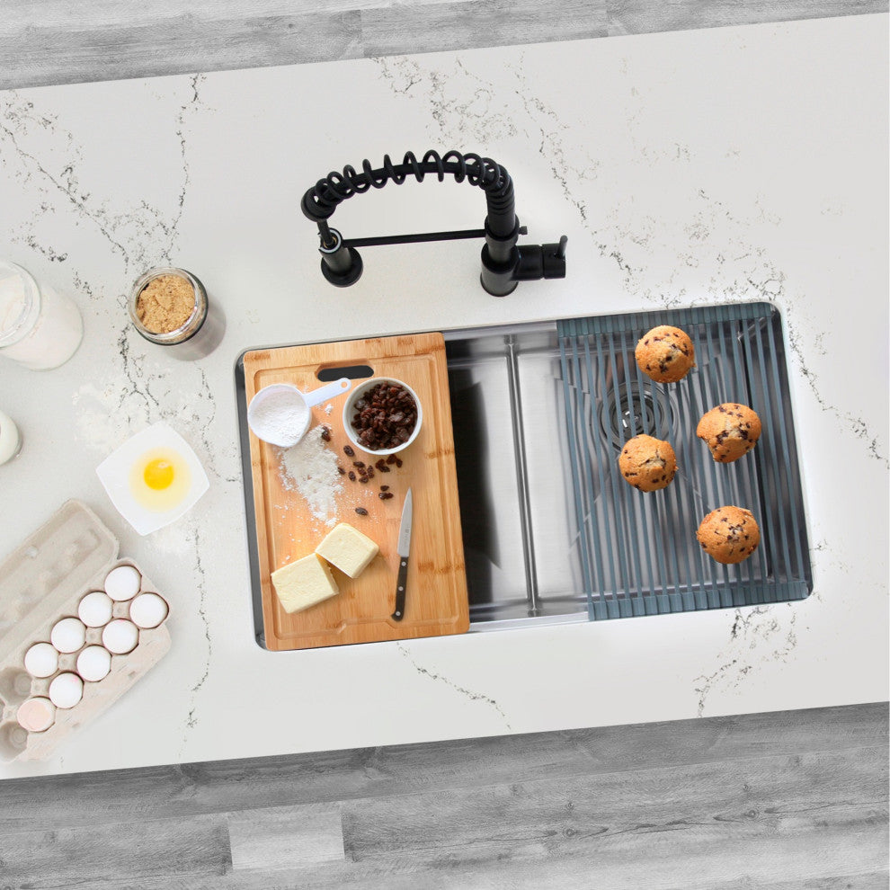 Over The Sink Bamboo Cutting Board A-906