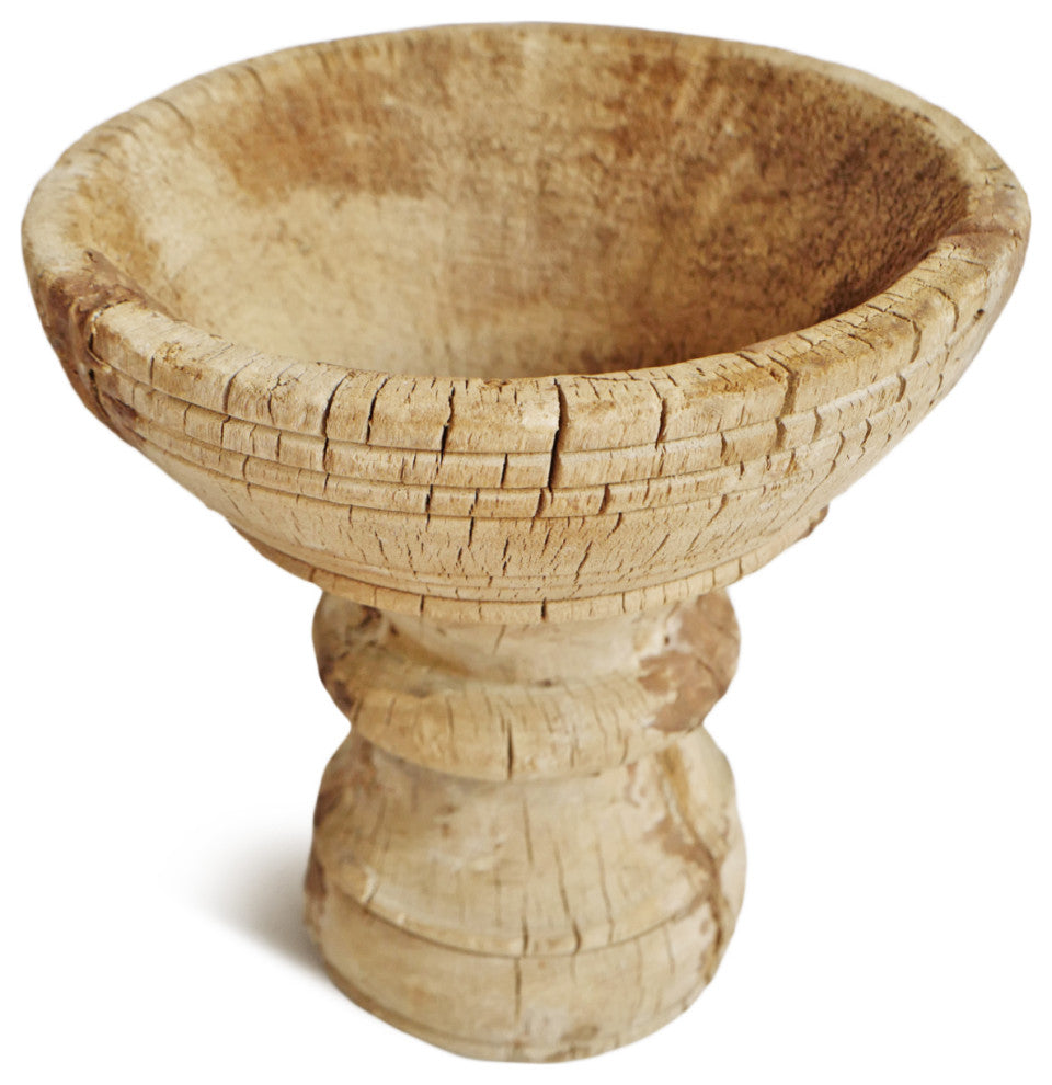 Consigned Old Wood India Mortar Cup 1
