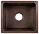 16" Gourmet Rectangular Hammered Copper Bar/Prep Sink With Barrel Strap Design