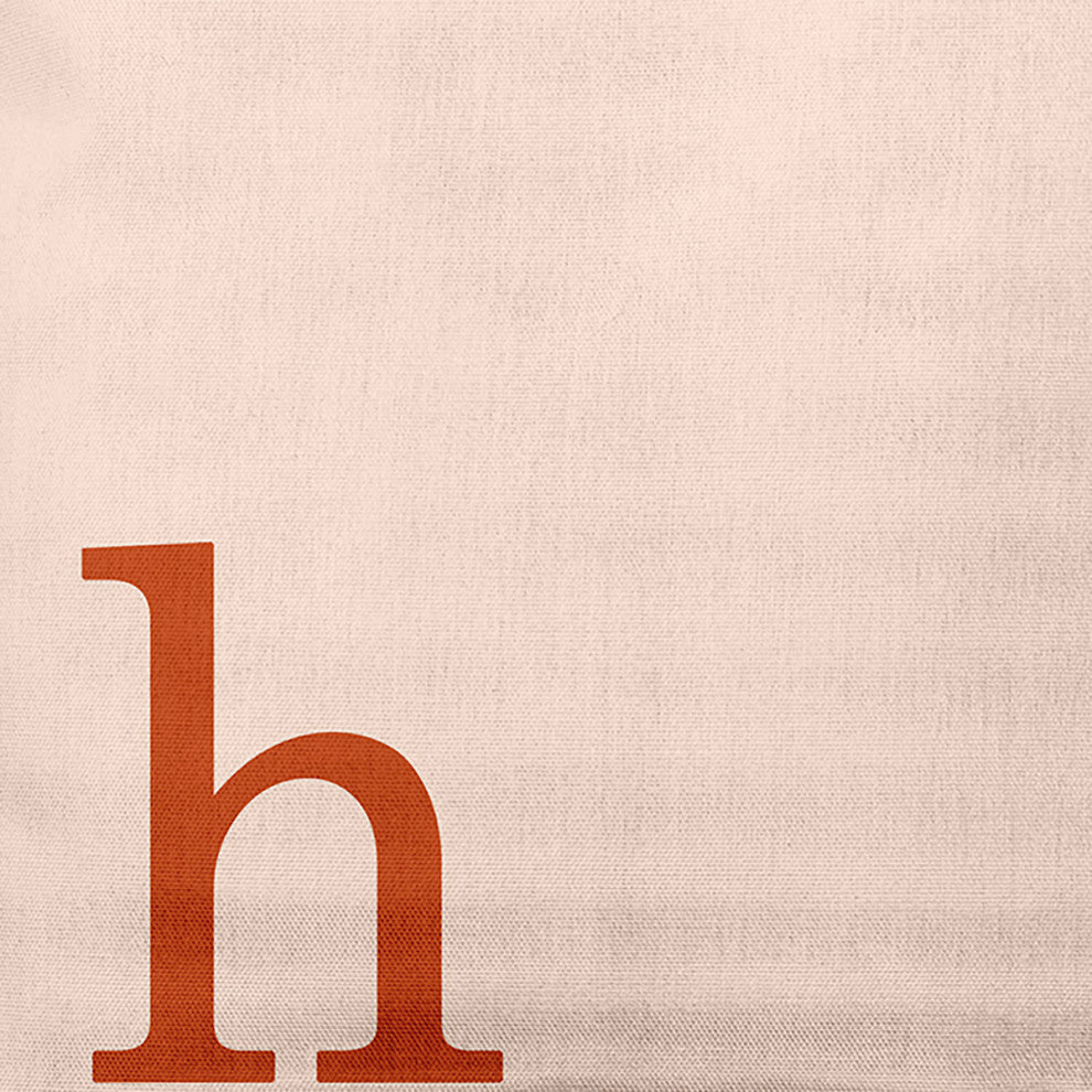 26"x26" Modern Monogram Decorative Throw Pillow, Sienna