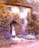 Helen Allingham A Cottage Door, 20"x25" Gallery Wrapped Canvas Print