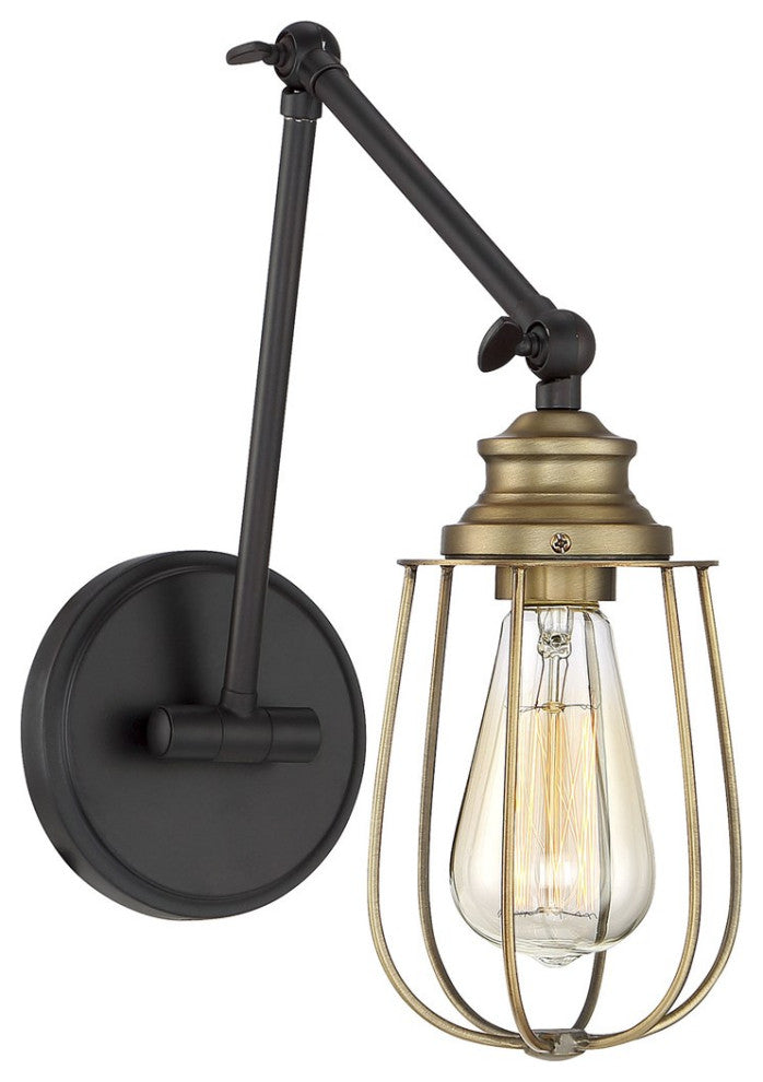 Savoy House Meridian 1 Light Wall Sconce English Rubbed Bronze