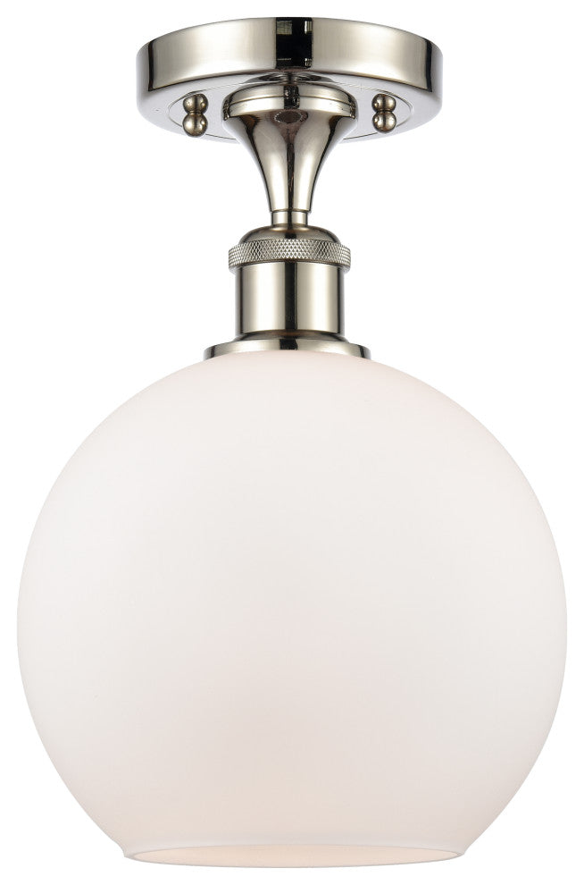 Innovations Lighting 516-1C-PN-G121-8 Athens 1 Light 8" Semi-Flush Mount