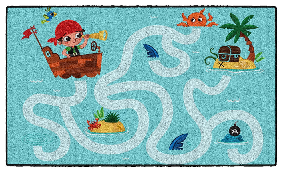 Flagship Carpets CE487-22W 4x6 Pirate Maze Rug