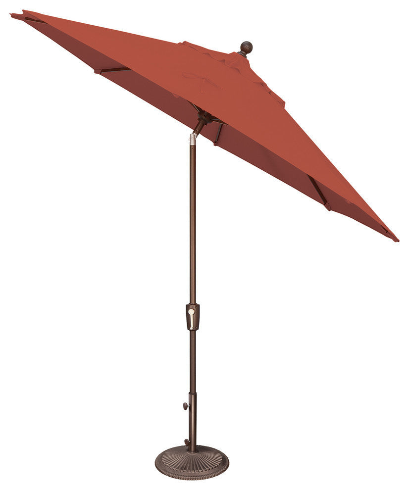 Catalina 9' Octagon Market Umbrella, Deep Red, Polyester Fabric
