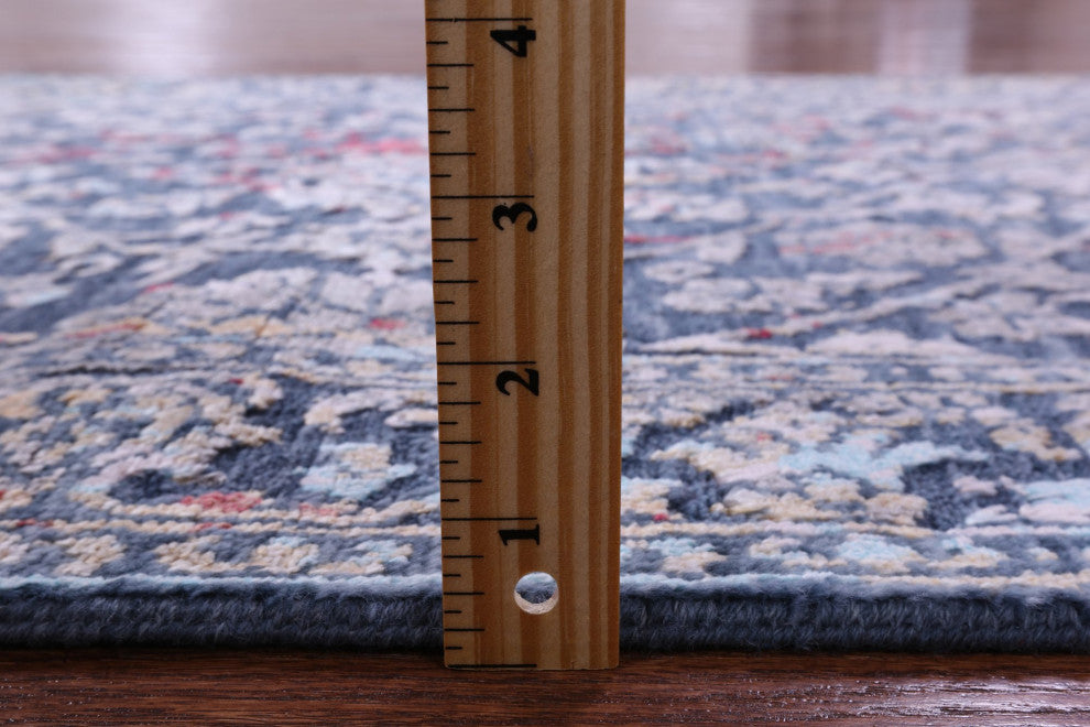 Runner Wool and Silk Persian Hand-Knotted Rug 2' 7" X 12' 5" Q11818