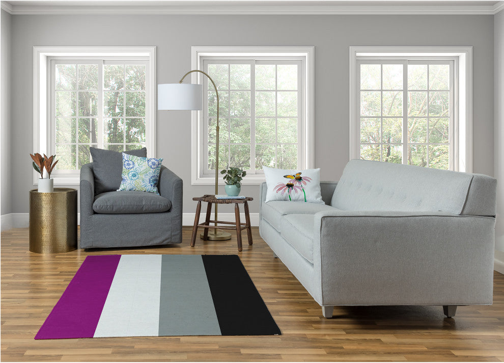 Asexual Chenille Rug, Asexual, 4'x6'