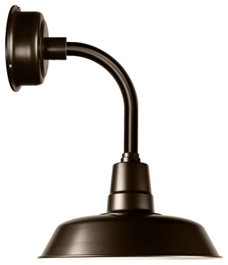 12" Vintage LED Down Light With Trim Arm, Mahogany Bronze