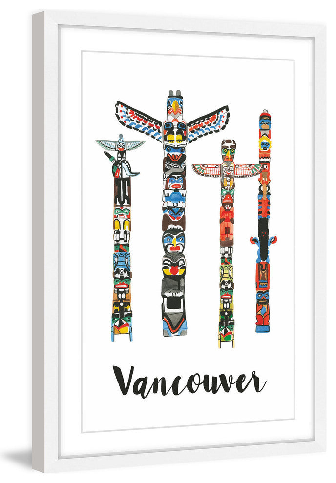"Vancouver Totems" Framed Print by Molly Rosner