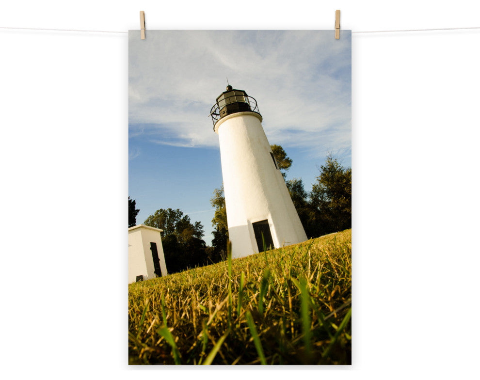 Turkey Point Lighthouse Landscape Photo Unframed Wall Art Print, 24" X 36"