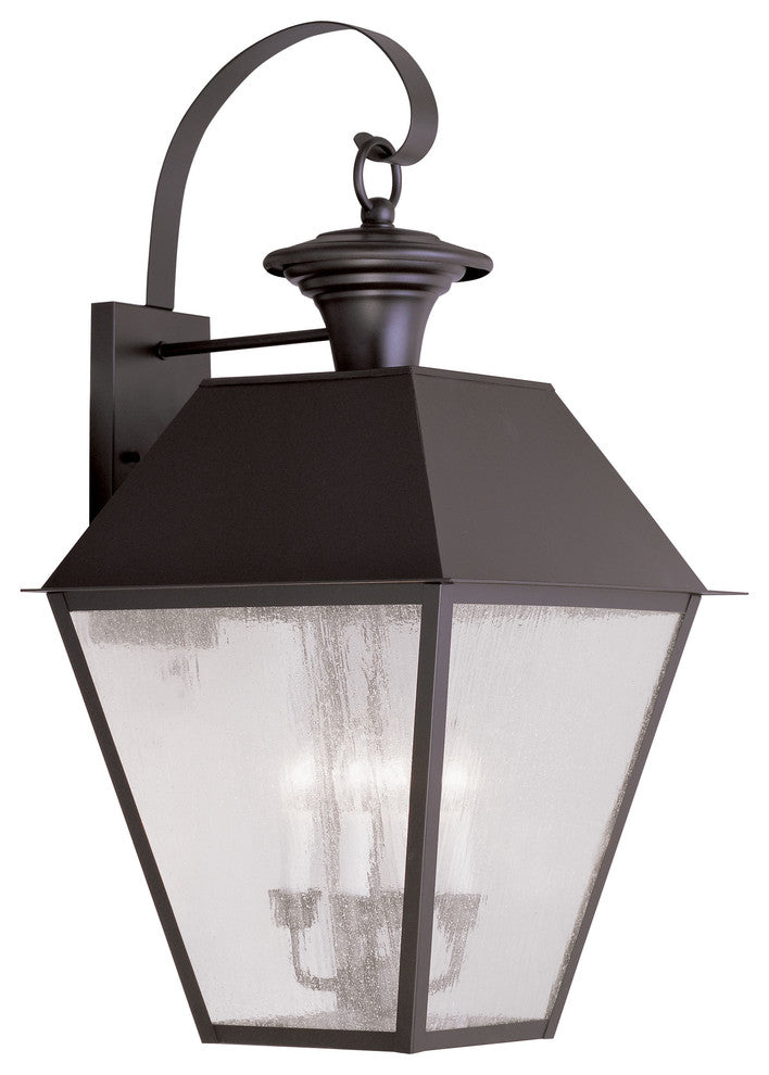 Livex 2172-07 4-Light Bronze Outdoor Wall Lantern, Bronze