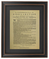 Framed Dunlap Broadside - Declaration of Independence