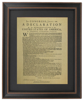 Framed Dunlap Broadside - Declaration of Independence