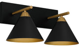 Quoizel MTO8617 Mastro 2 Light 18"W Bathroom Vanity Light - Matte Black