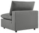 Modular Lounge Sectional Deep Sofa Set, Charcoal Gray, Modern, Outdoor