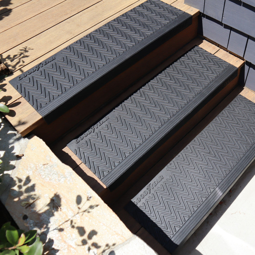 Goodyear "Moderna" Rubber Stair Mats, 10" X 36" - 6 Pack