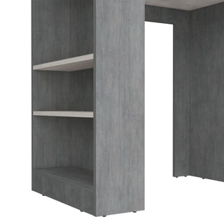 Kitchen Island Doyle, Kitchen, Concrete Gray / Ibiza Marble Color Finish