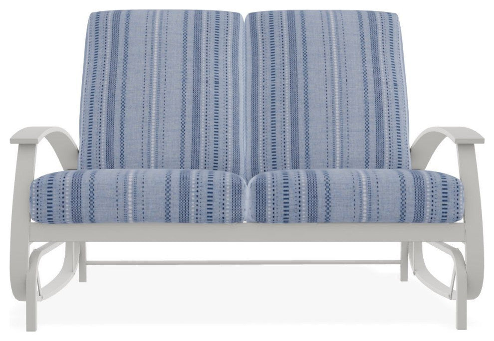 Belle Isle Cushion Deep Seating 2-Seat Glider, Copeland Chambray/Snow