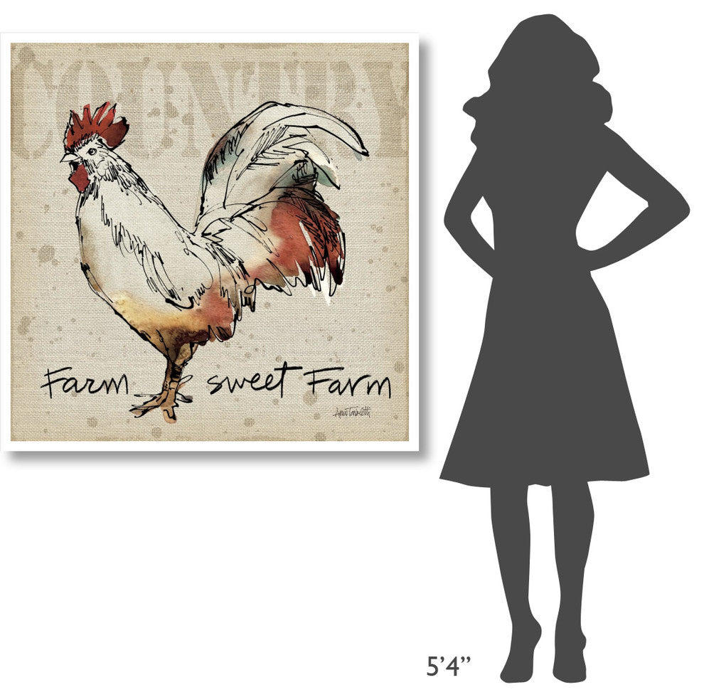 "Farm Life V" Digital Paper Print by Anne Tavoletti, 42"x42"