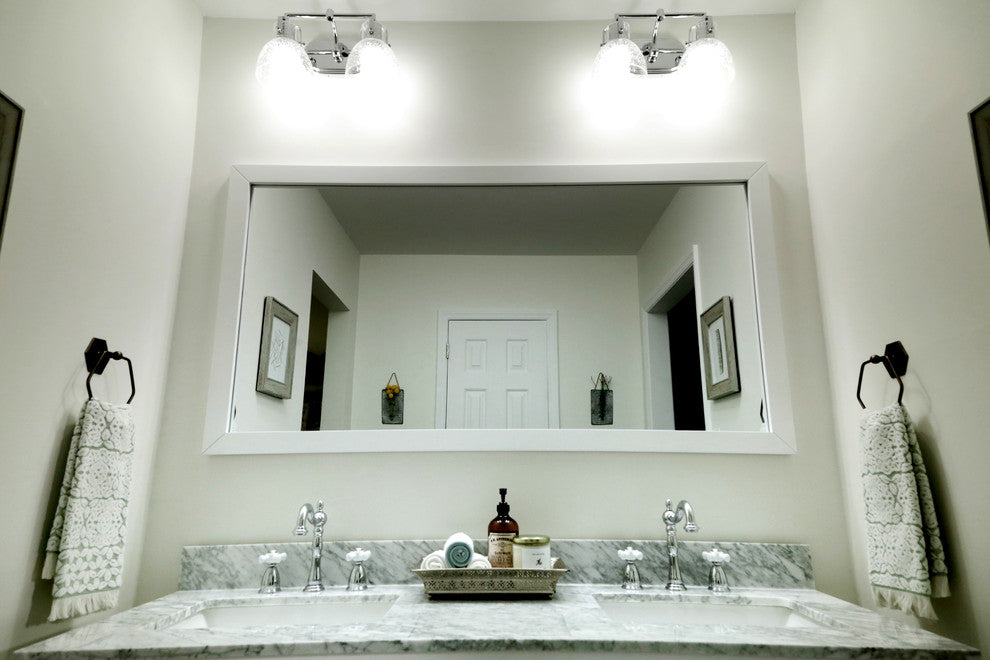 Kingston Brass Widespread Bathroom Faucet With Plastic Pop-Up, Polished Chrome