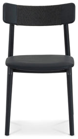 Converse Leather Solid Oak Dining Chair