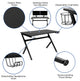 Gaming Desk & Reclining Chair Set w/Cup Holder,Hook & 2 Wire Management Holes, G