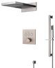 Fontana 22" Brushed Nickel Rainfall Shower System With Handheld Shower, Non LED