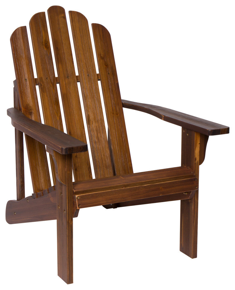 Shine Company Marina II Adirondack Chair With Hydro-Tex Finish, Oak