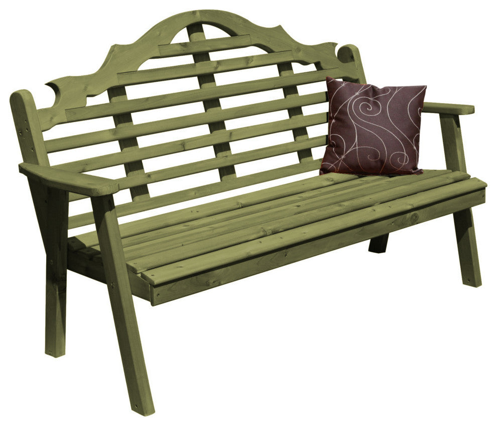 Cedar Marlboro Bench, Linden Leaf Stain, 6 Foot