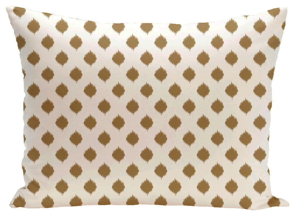 Cop-Ikat Geometric Print Placement, Khaki, Set of 4