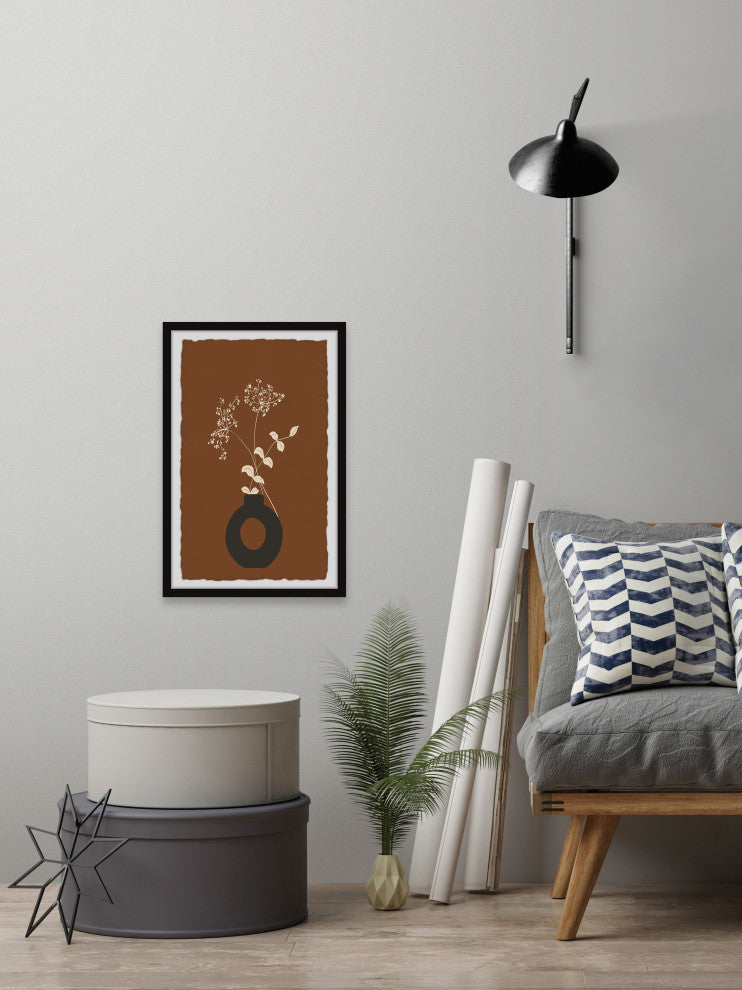 "Stems and Leaves" Framed Painting Print, 30x45