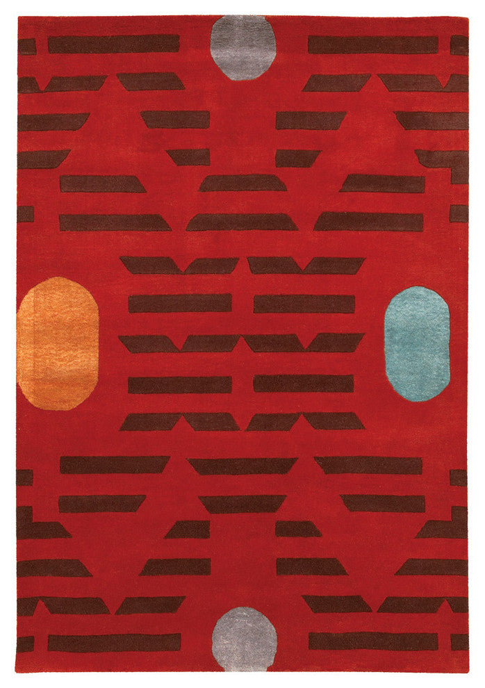 Lost Link Contemporary Area Rug, 7'9"x10'6" Rectangle