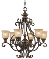 Norwalk 6 Light Chandelier, Bronze Umber