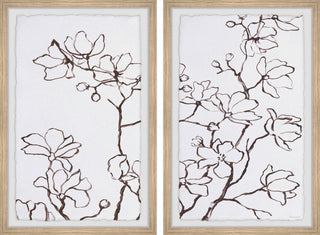 Flowery Branches Diptych, 2-Piece Set, 12x18 Panels