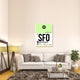 "SFO San Francisco Luggage Tag 3" Fine Art Print