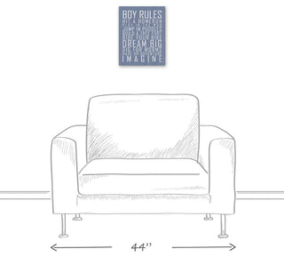 Boy Rules 11x14 Canvas Wall Art