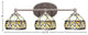 Capri 3-Light Bath Bar, Brushed Nickel/Royal Merlot Art