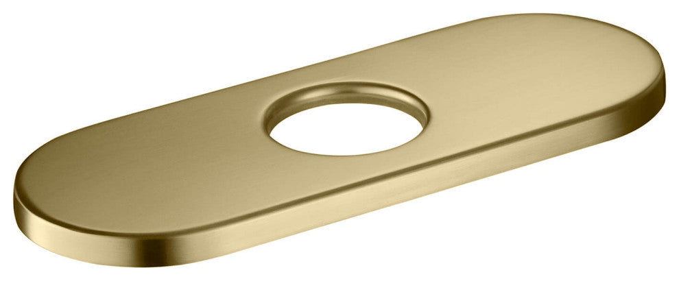 6" Bathroom Faucet Hole Cover KFC100, Brush Gold