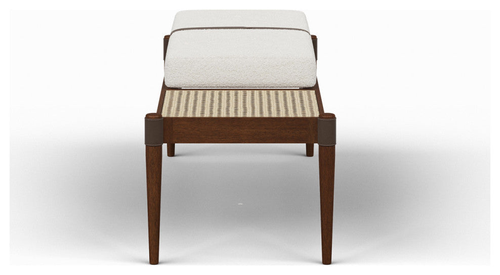 Bello Bench, Noodles Natural Upholstery, Neutral Brown, Natural Frame